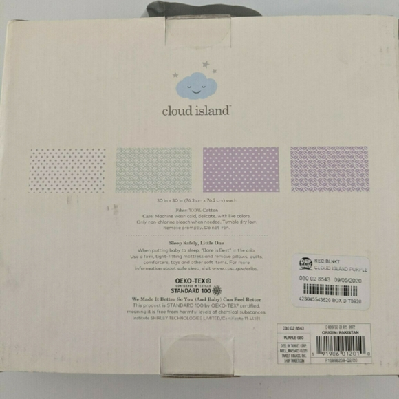 3/$35.00 CLOUD ISLAND FLANNEL INFANT BABY RECEIVING BLANKETS 100% COTTON - Picture 2 of 2
